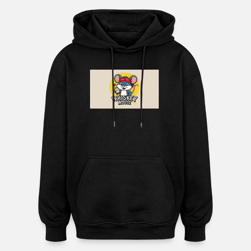 Souris - Sweat à capuche oversize unisexe - noir