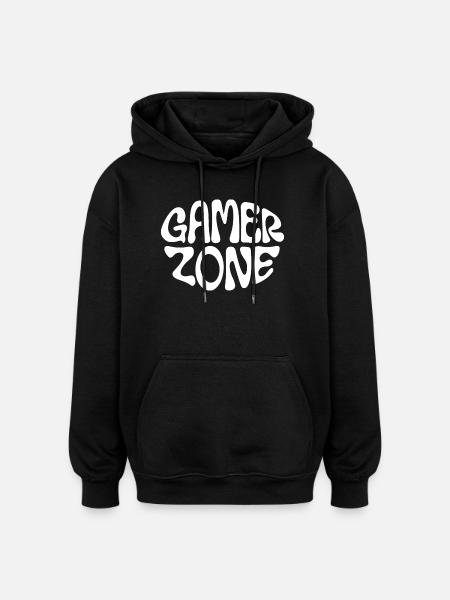 GAMER ZONE - Sweat à capuche oversize unisexe - noir