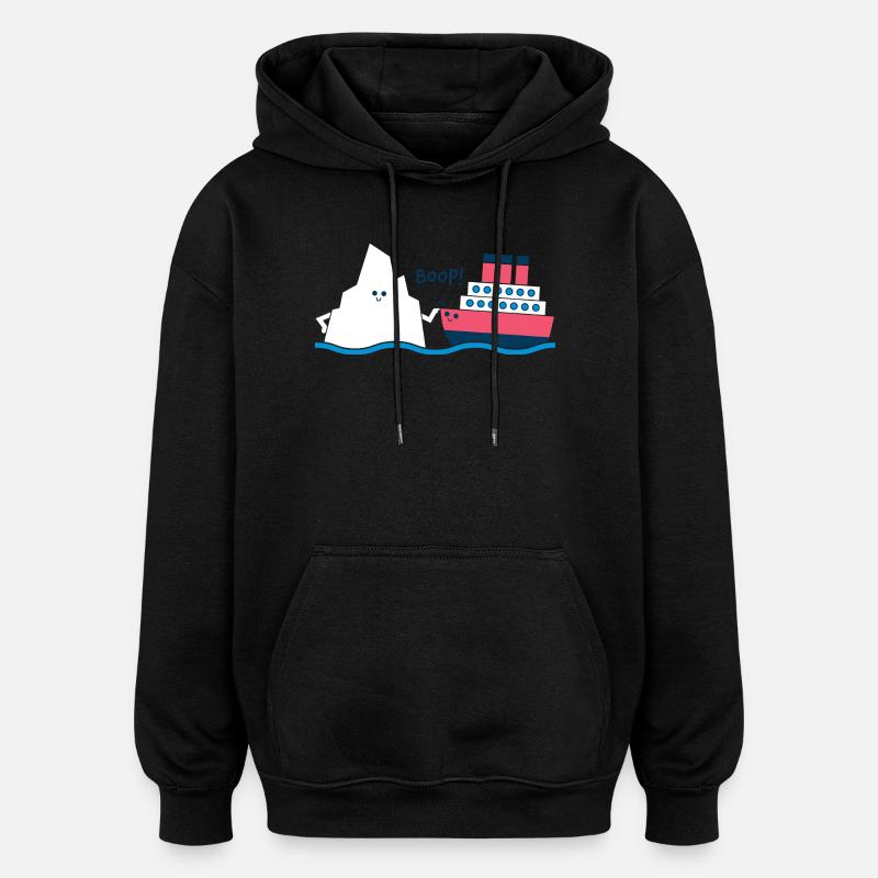 T-shirt Boop - Sweat à capuche oversize unisexe - noir