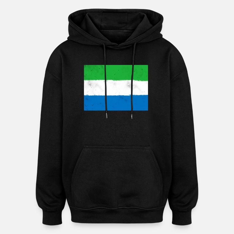 Drapeau de la Sierra Leone - Sweat à capuche oversize unisexe - noir