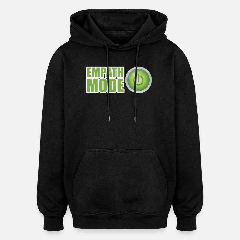 Empath Mode Grünes Design der Ein-/Aus-Taste - Oversized Unisex Hoodie - Schwarz