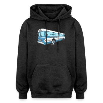 Bus - Oversized Unisex Hoodie - Anthrazit - Vorne - Noah (186cm)