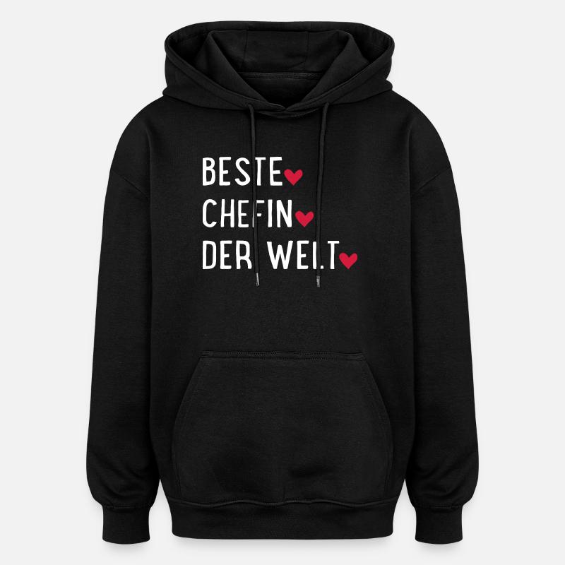 Meilleure patronne du monde - Sweat à capuche oversize unisexe - noir
