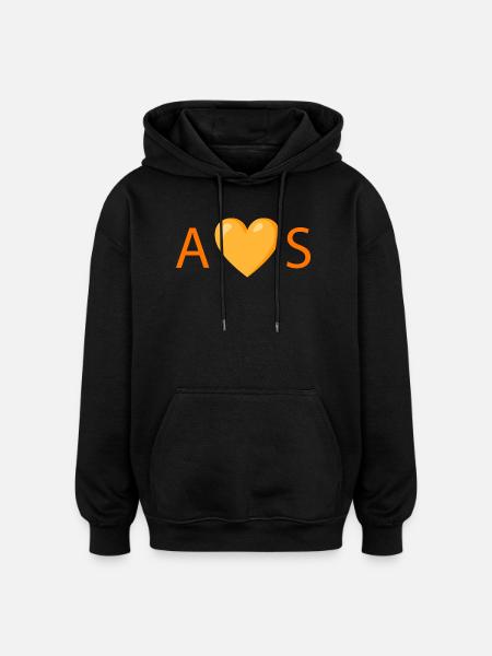 Happy heart packed with love - Oversized Unisex Hoodie - black