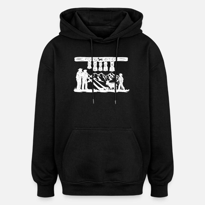 Glockenklang_white - Sweat à capuche oversize unisexe - noir