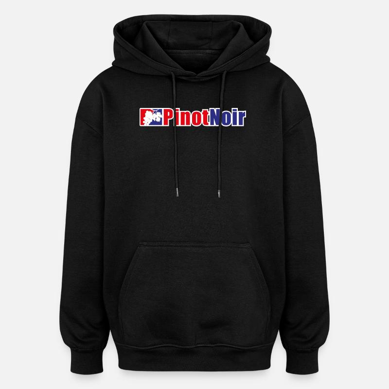 MLW - Team PinotNoir - Oversized Unisex Hoodie - Schwarz