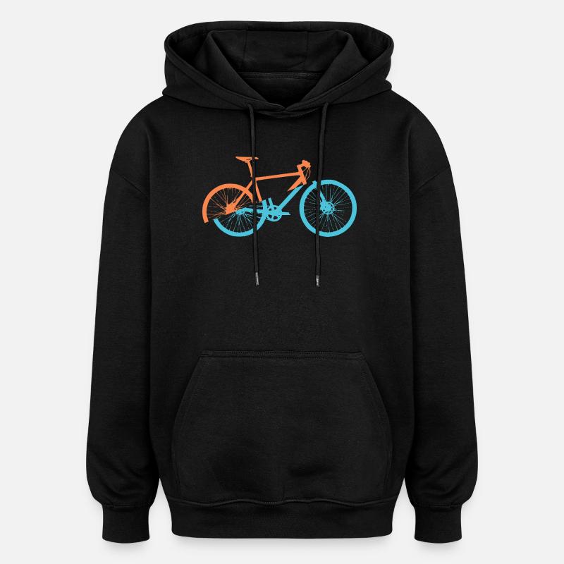 Dynamic bicycle design - Oversized Unisex Hoodie - black