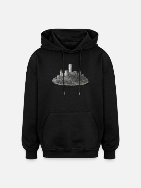 The Nürburg (white) - Oversized Unisex Hoodie - black