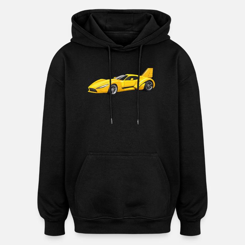 Voiture musclée - Sweat à capuche oversize unisexe - noir