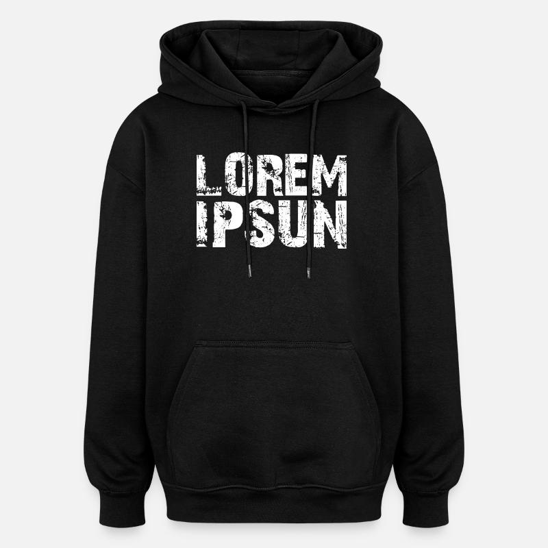 LOREM_IPSUN - Oversized Unisex Hoodie - black