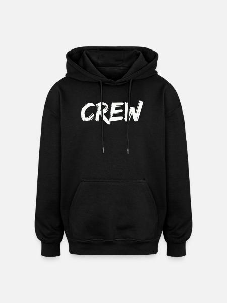 équipage - Sweat à capuche oversize unisexe - noir