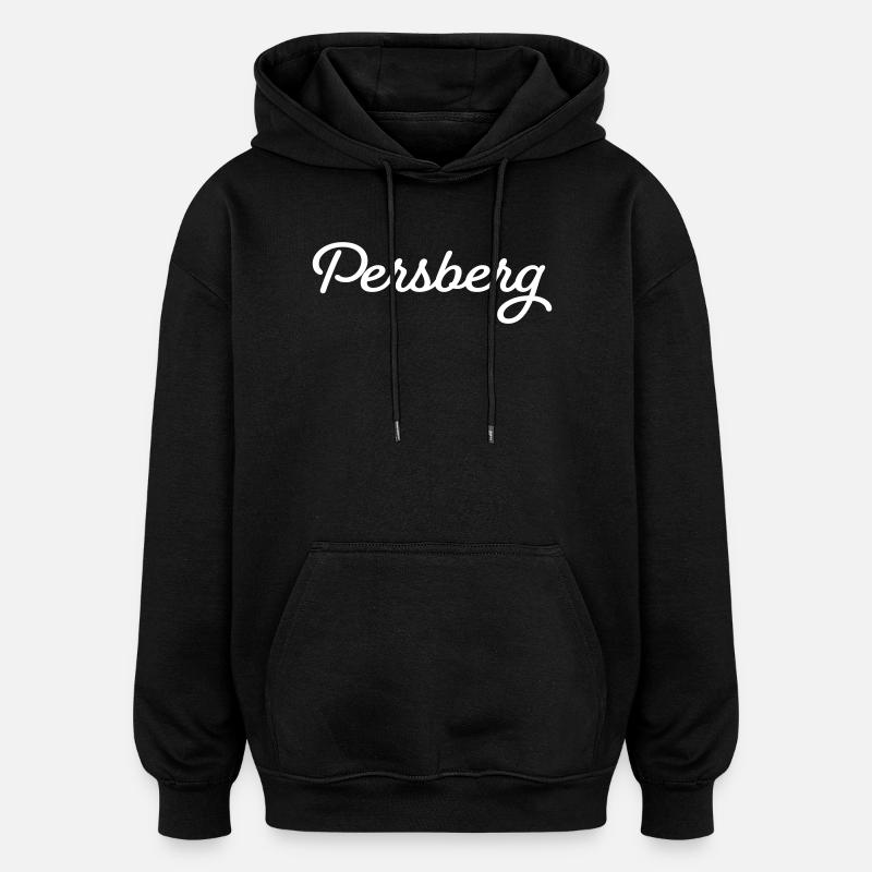 Persberg blanc - Sweat à capuche oversize unisexe - noir