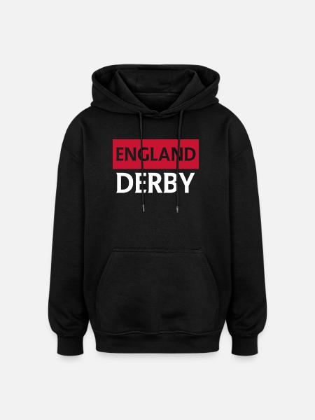 Derby anglais design rétro - Sweat à capuche oversize unisexe - noir