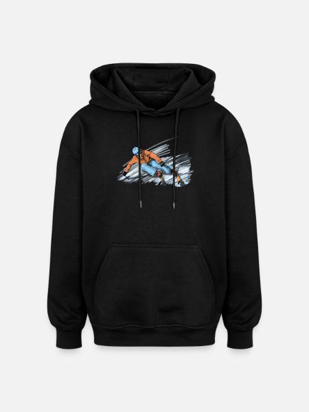 Departure - Oversized Unisex Hoodie - black