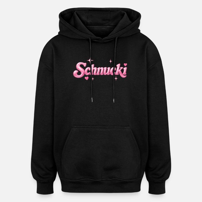 schnucki / Conception Y2K - Sweat à capuche oversize unisexe - noir
