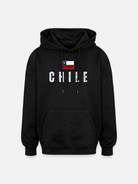 I love Chile, Chilean pride - Oversized Unisex Hoodie - black