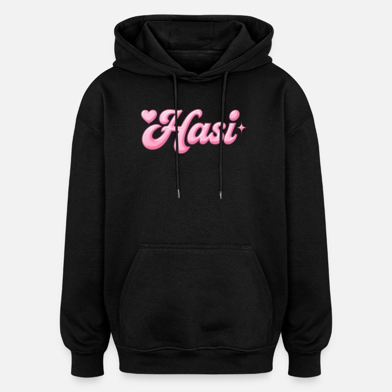 Hasi / y2k design - Oversized Unisex Hoodie - black