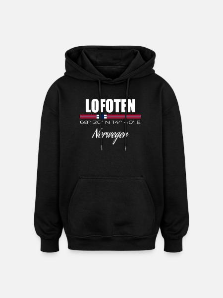 Lofoten - Oversized Unisex Hoodie - black