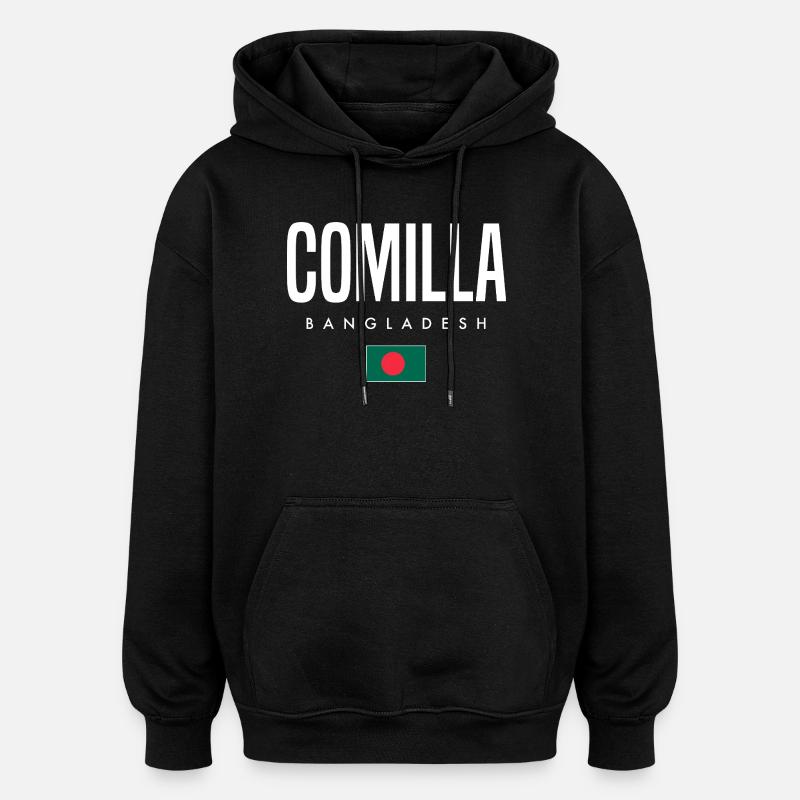 Comilla Bangladesch - Oversized Unisex Hoodie - Schwarz