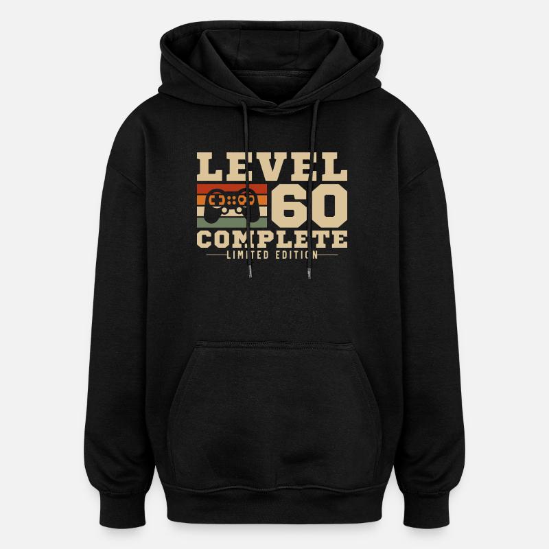 Stufe 60 abgeschlossen - Oversized Unisex Hoodie - Schwarz