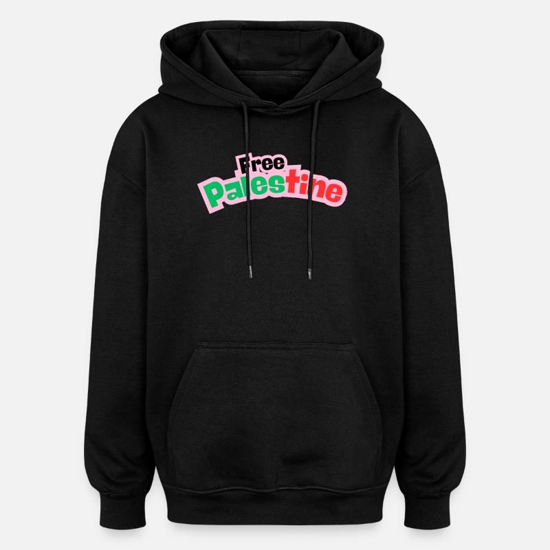 Palestine Design - Sweat à capuche oversize unisexe - noir