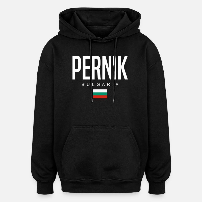 Pernik Bulgarie - Sweat à capuche oversize unisexe - noir