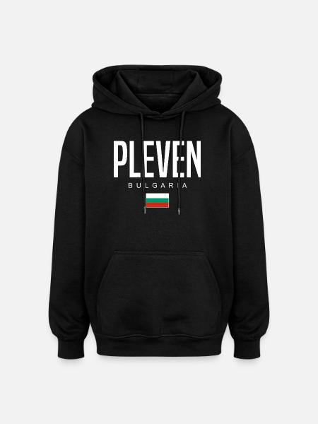 Pleven Bulgaria - Oversized Unisex Hoodie - black