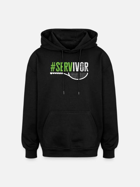 Tennis Player Servivor Lover Fun - Oversized Unisex Hoodie - black