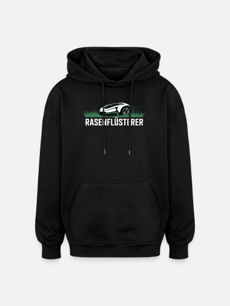 Rasenflüsterer Garten Rasenmäher Rasenflüsterer - Oversized Unisex Hoodie - Schwarz