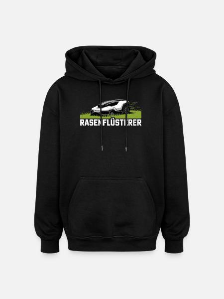 Rasenflüsterer Garten Rasenmäher Rasenflüsterer - Oversized Unisex Hoodie - Schwarz