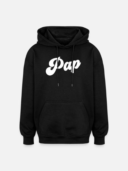 Pap Paras Pap Pap Isoisän isänpäivä Pap - Unisex oversize huppari - musta