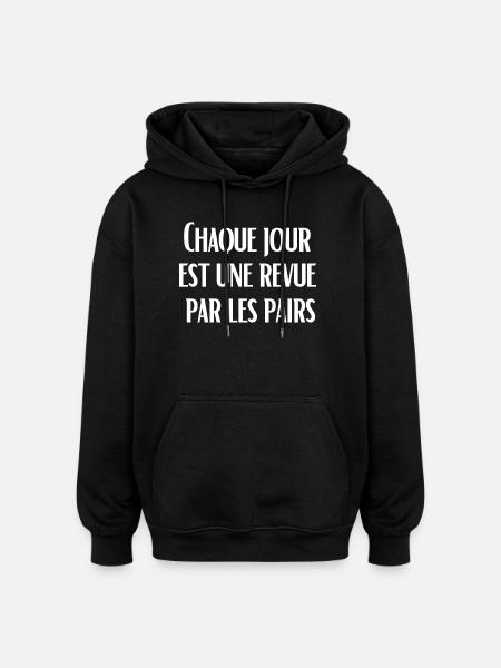 Every day is a peer review - Oversized Unisex Hoodie - black