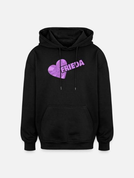 Frieda comme une couronne - Sweat à capuche oversize unisexe - noir
