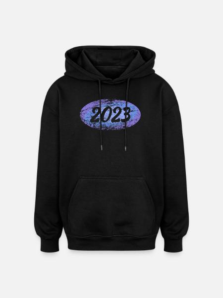 2023 2023 - Oversized Unisex Hoodie - Schwarz