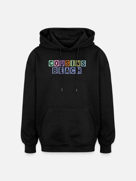 Cousins Beach – Summer Vibes - Oversized Unisex Hoodie - black