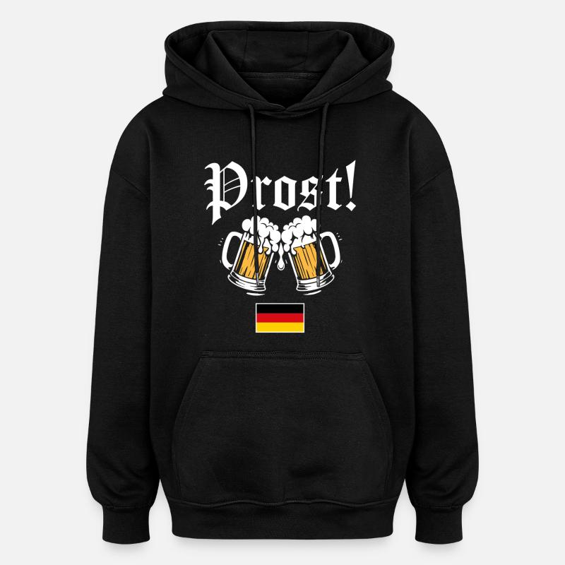 Prost! - Sweat à capuche oversize unisexe - noir