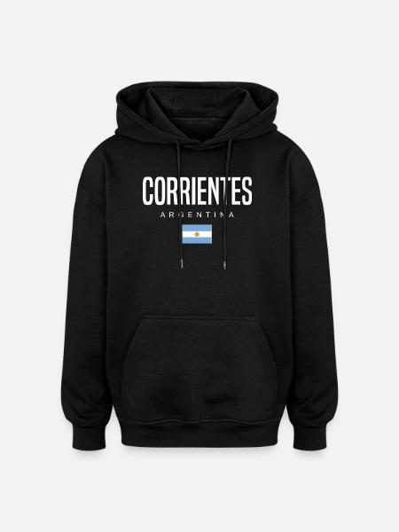 Corrientes Argentina Argentinian - Oversized Unisex Hoodie - black