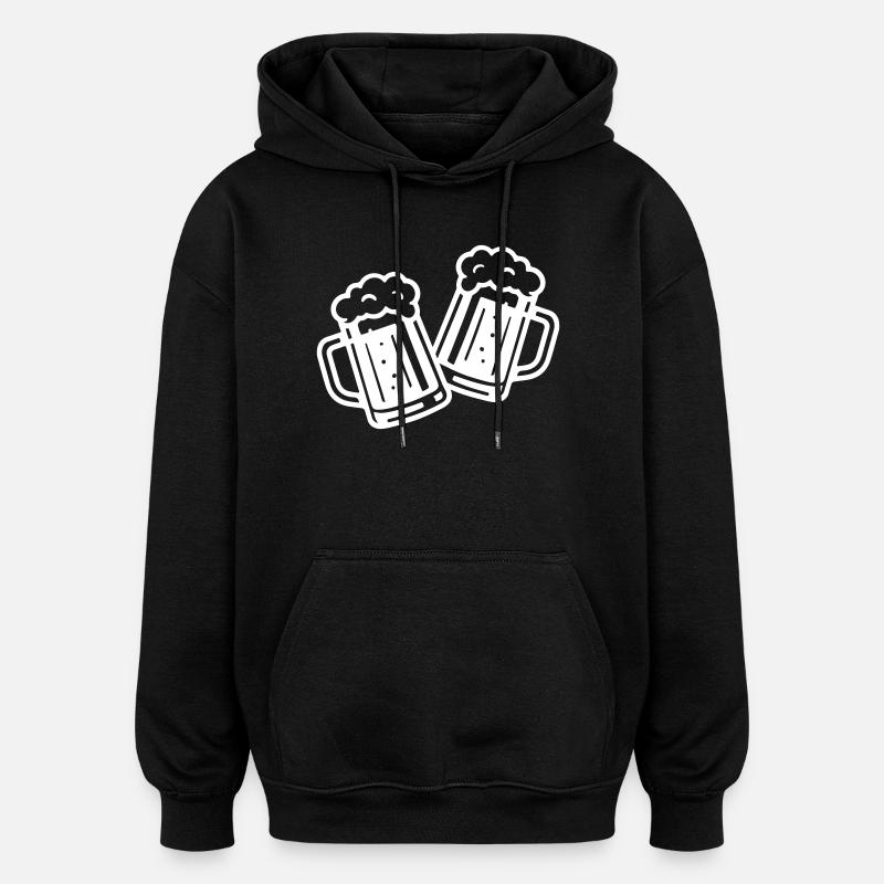 Bier Prost Bierkrug - Oversized Unisex Hoodie - Schwarz