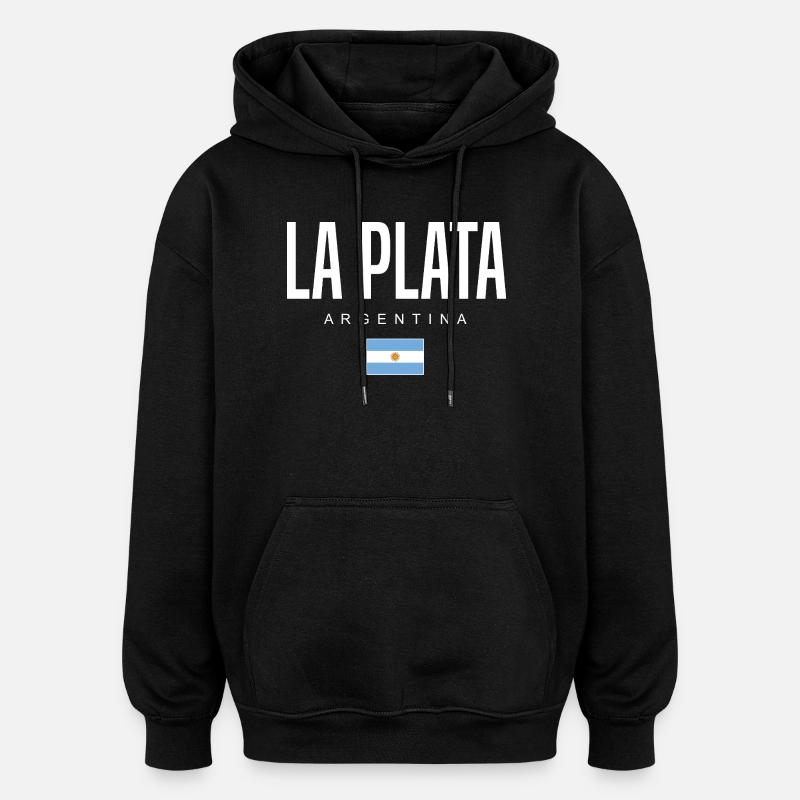La Plata Argentine Argentins - Sweat à capuche oversize unisexe - noir