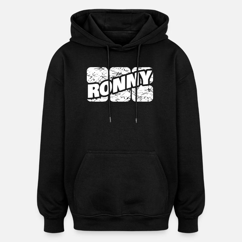 Ronny Ronny - Sweat à capuche oversize unisexe - noir