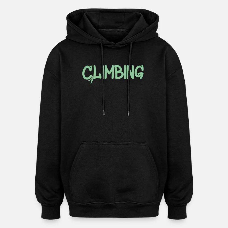 Grimpe Graffiti : Logo d’escalade - Sweat à capuche oversize unisexe - noir