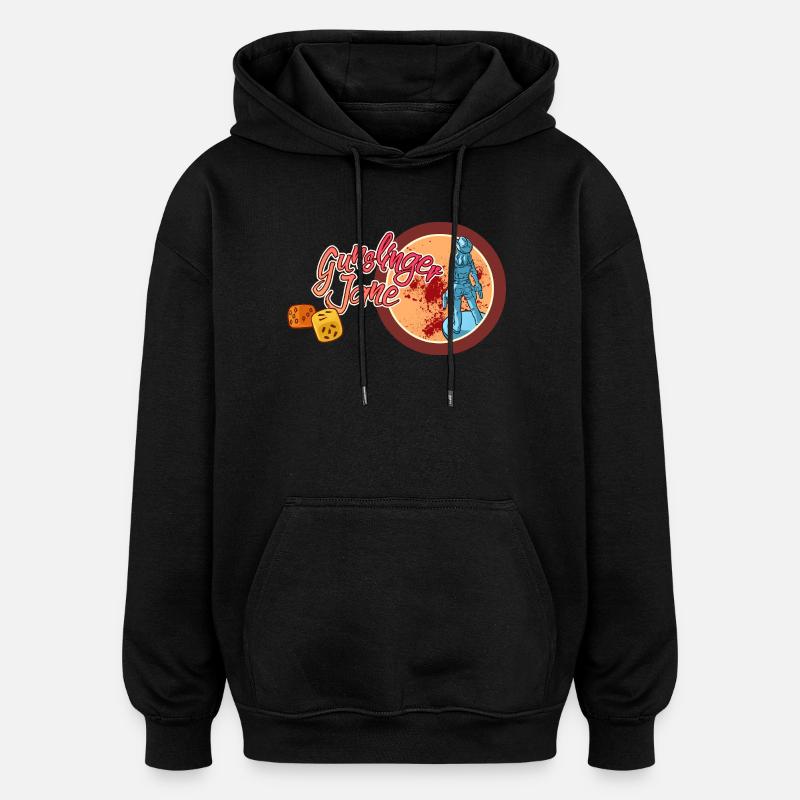 Gunslinger_Jane - Sweat à capuche oversize unisexe - noir