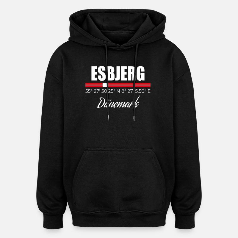 Esbjerg - Oversized Unisex Hoodie - black