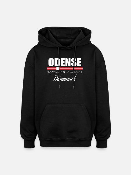 Odense - Sweat à capuche oversize unisexe - noir