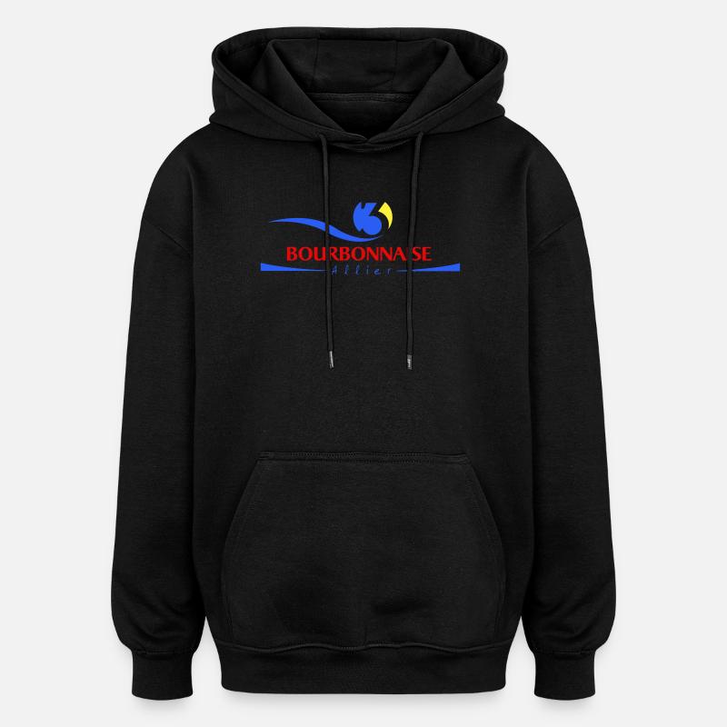Bourbonnaise - Sweat à capuche oversize unisexe - noir