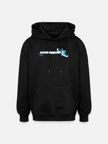 Cosmic Fancy Glow _ Unstoppable - Oversized Unisex Hoodie - black