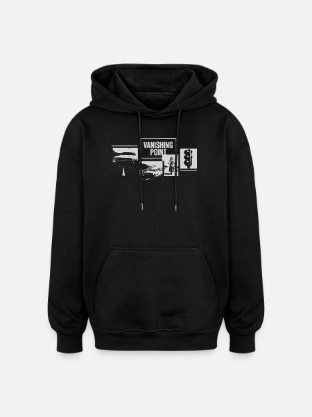 Vanish Point Urbane Straßenszene - Oversized Unisex Hoodie - Schwarz