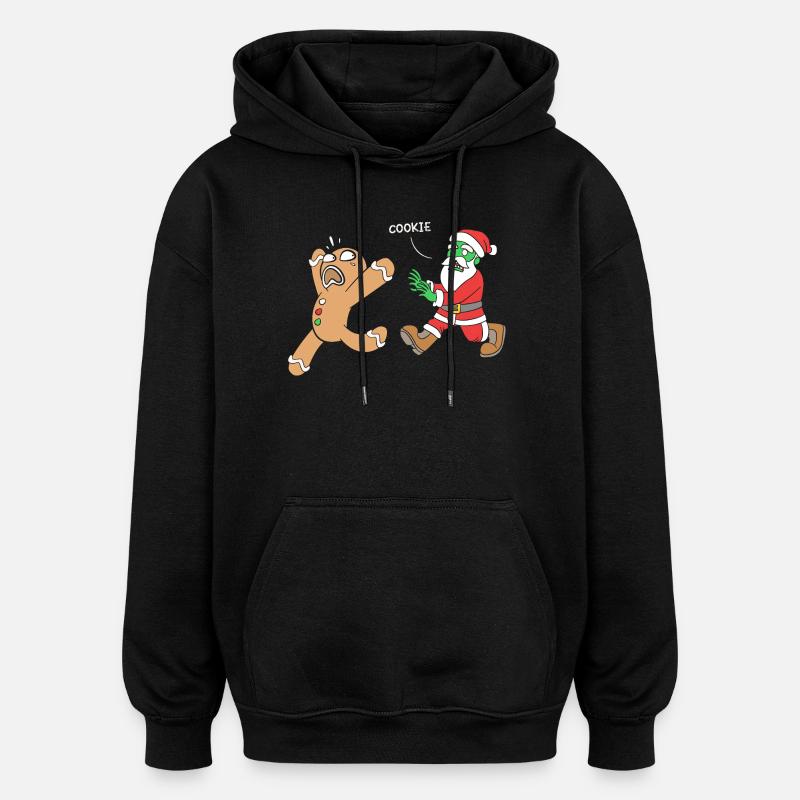 Gingerbread Christmas Gingerbread Man Gingerbread - Oversized Unisex Hoodie - black