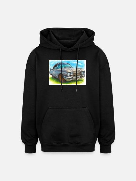 Retro Classic Cad -60 - Oversized Unisex Hoodie - black
