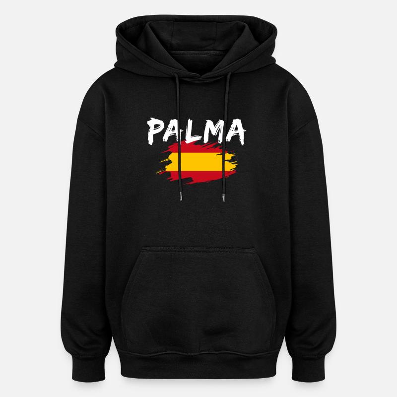 Palma, Espagne - Sweat à capuche oversize unisexe - noir
